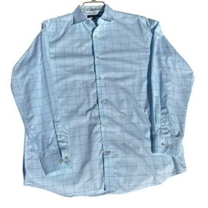 Banana Republic Standard Fit Men's Long Sleeve Dress Shirt Pale Blue Size L